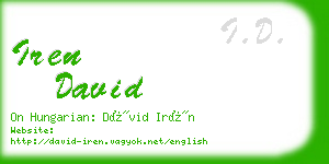 iren david business card